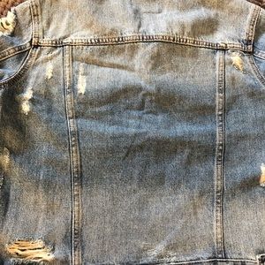 ZARA distressed denim jacket